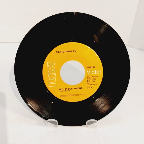 Elvis Presley - Kentucky Rain/My Little Friend (45 RPM, 1969 ) 47-9791 - Picture 3 of 3